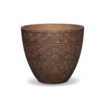 Fay ronde bloempot - antiek bruin - bohemian stijl