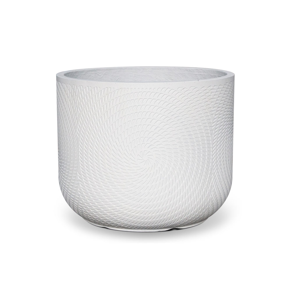 exclusieve bloempot cilinder - wit - MA'AM Pottery Jade
