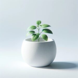 grote witte bloempot binnen - Gerecycled plastic