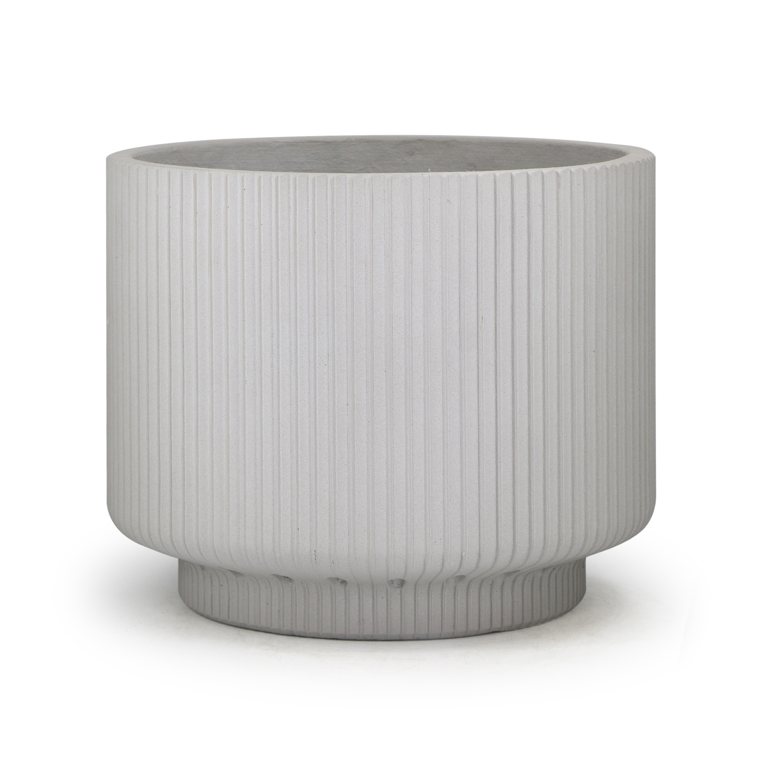 MA'AM Pottery Skye moderne bloempot grijs gestreept Japandi