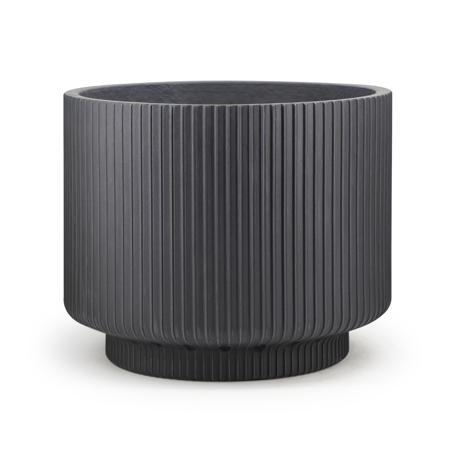 MA'AM Pottery Skye bloempot gestreept - zwart