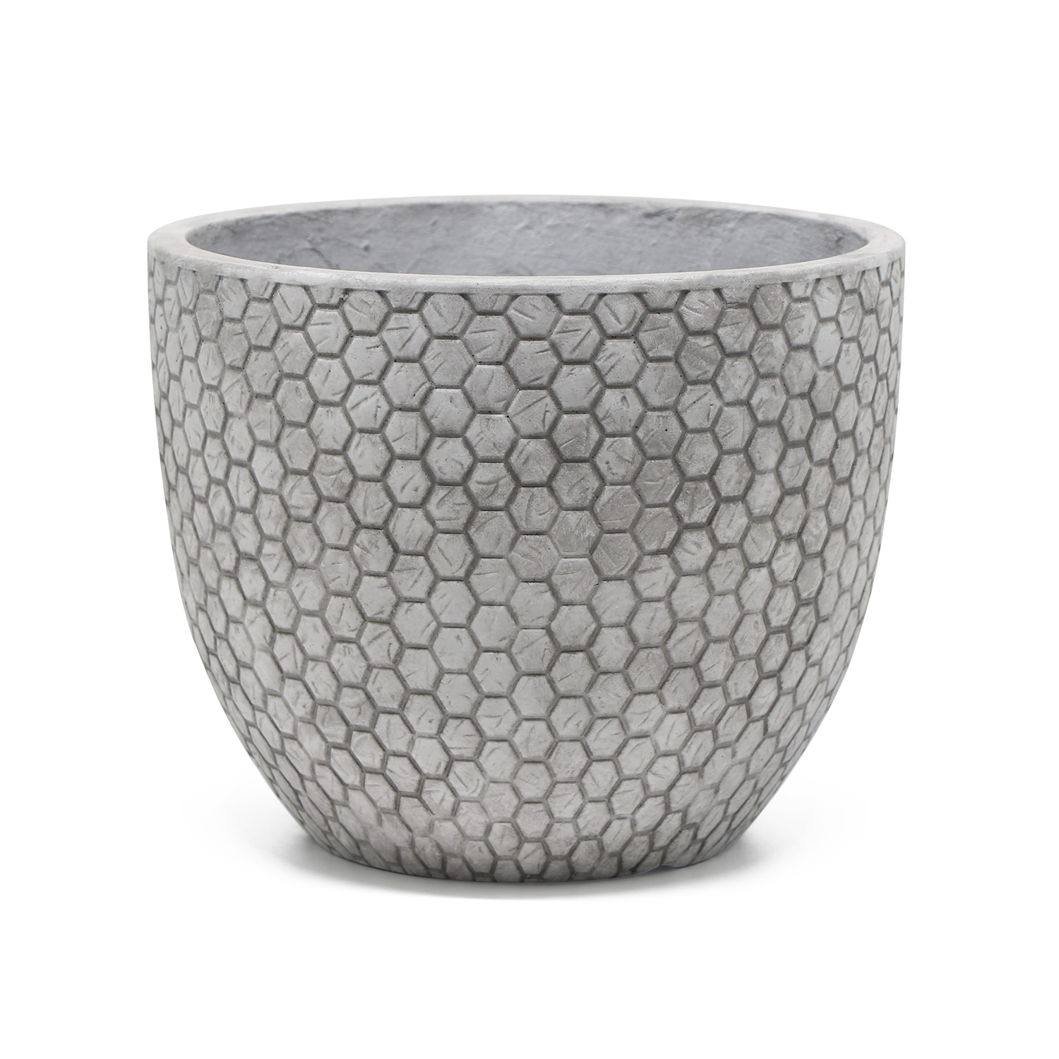 MA'AM Pottery Mila - hexagon patroon bloempot - wit