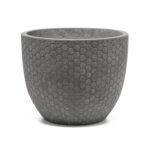 MA'AM Pottery Mila - moderne design tuinpot - grijs - honeycomb patroon - hexagon