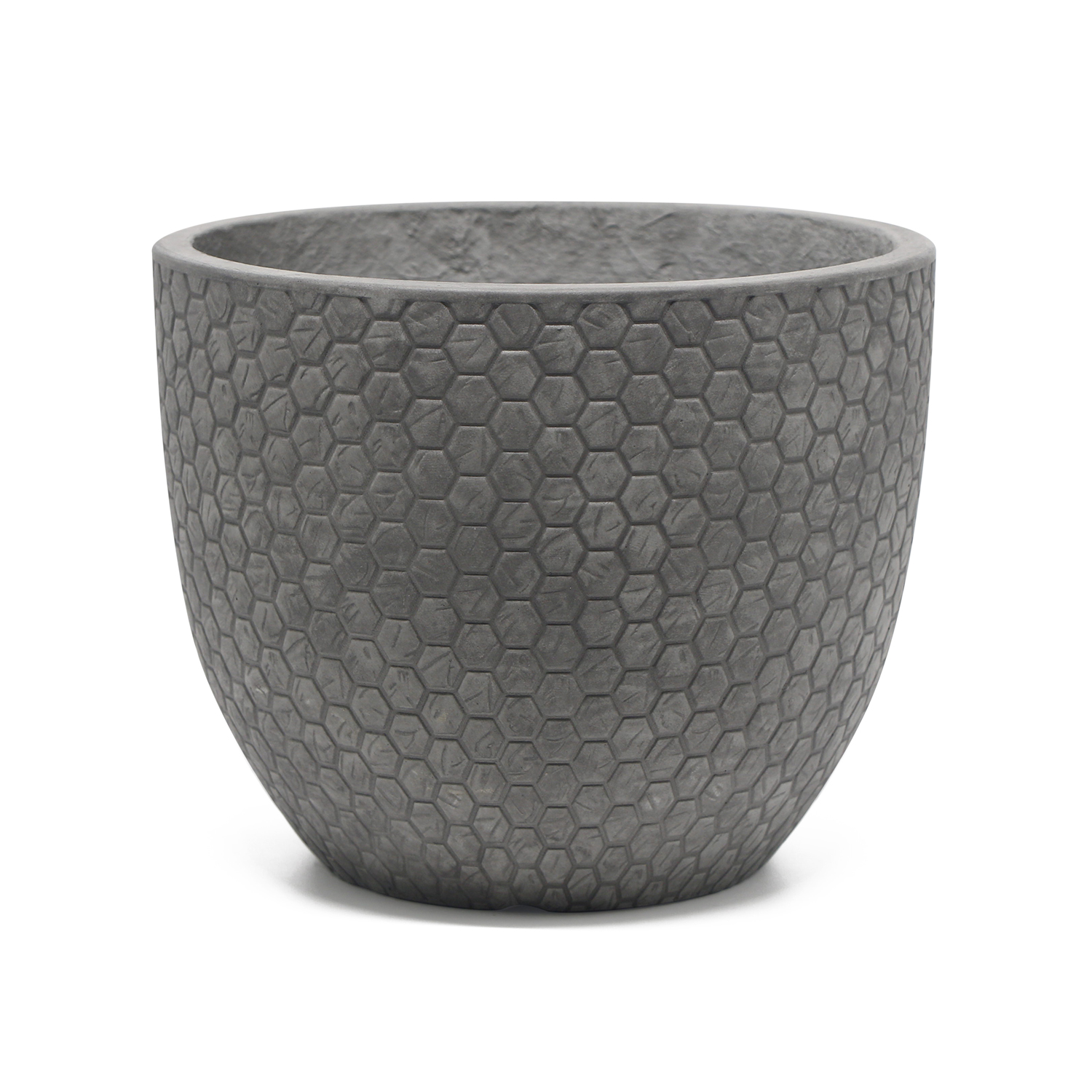 MA'AM Pottery Mila - moderne design tuinpot - grijs - honeycomb patroon - hexagon