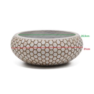 beige plantenschaal Mila - afmeting diameter 31cm