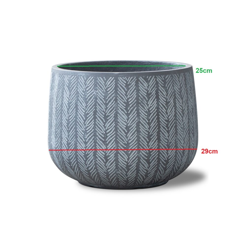 ma'am ivy grijze bloempot visgraat - maat D29