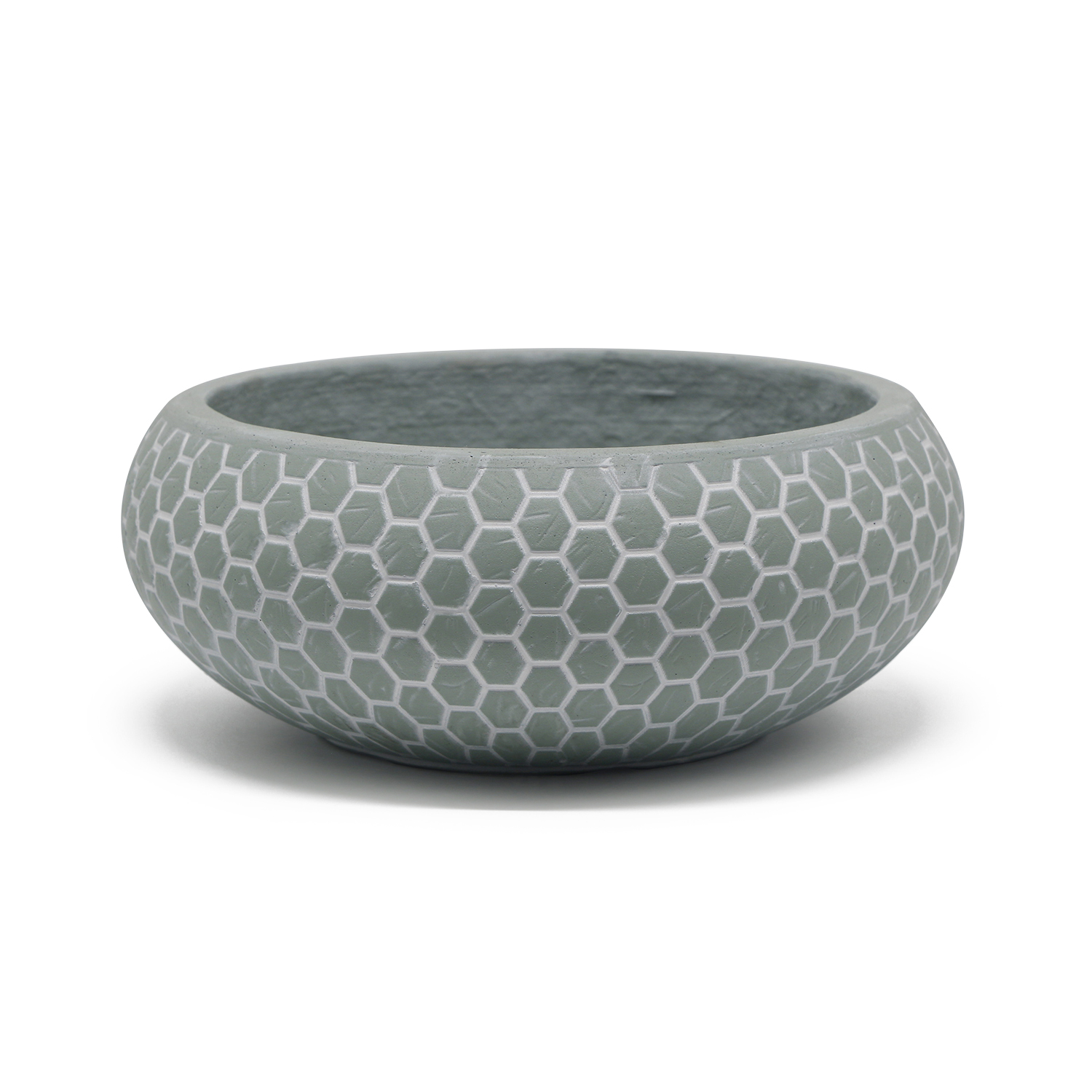 plantenbak schaal voor buiten binnen - MA'AM Pottery Mila - honeycomb bloemenschaal