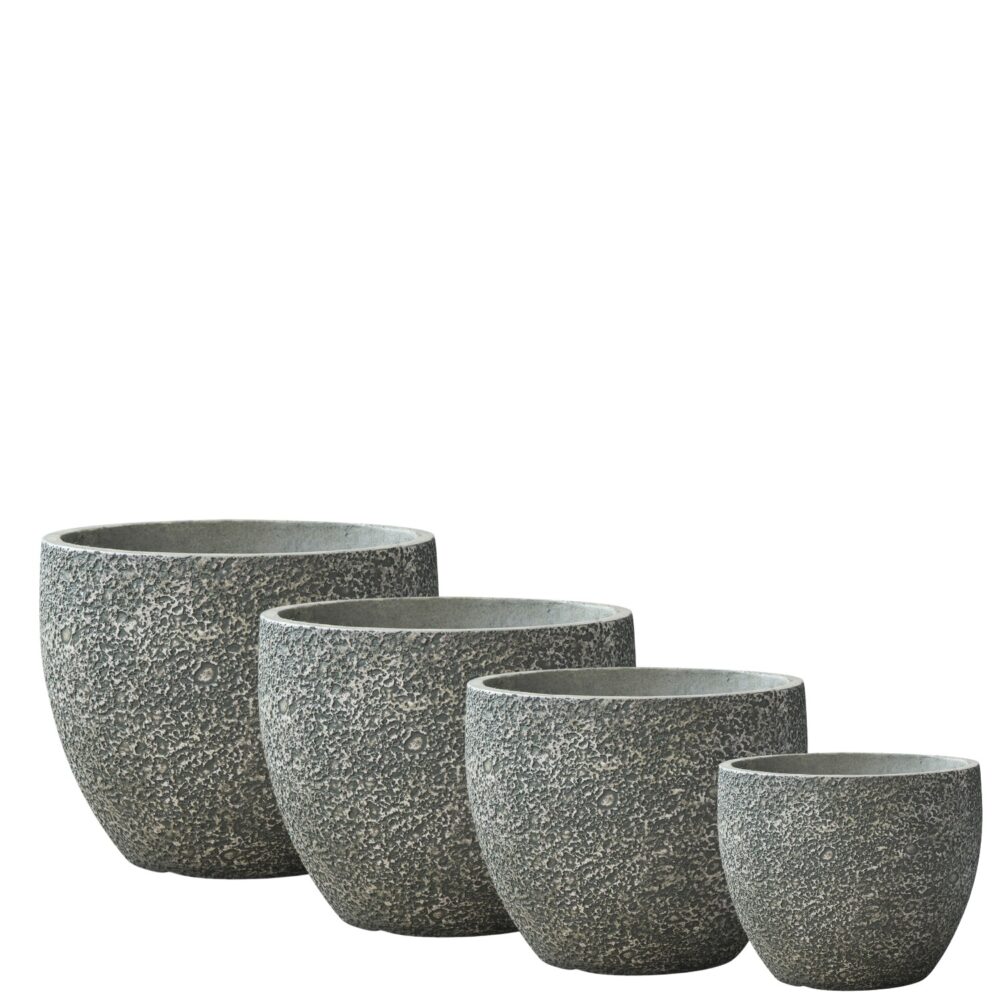 MAAM Pottery Luna - diverse maten groene bloempot buiten